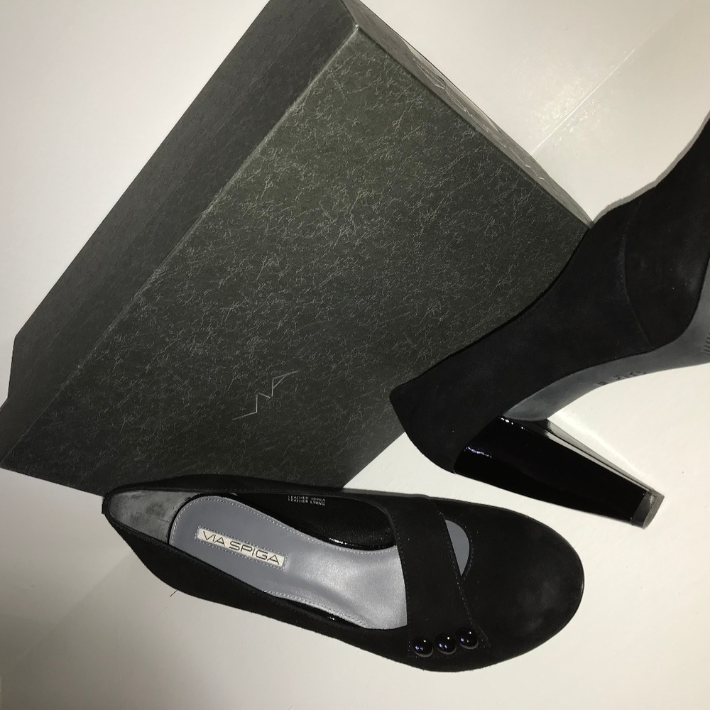 Via Spiga Pansy Black Suede